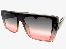 Oversized Classy Elegant Modern Rerto Shield Style SUNGLASSES Large Gray Frame 9523
