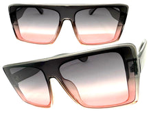 Oversized Classy Elegant Modern Rerto Shield Style SUNGLASSES Large Gray Frame 9523