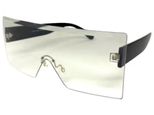 Oversized Exaggerated Modern Rerto Shield Style SUNGLASSES Large Black Frame 8006