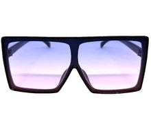 Oversized Classy Elegant Modern Rerto Shield Style SUNGLASSES Large Black Frame 7803