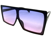 Oversized Classy Elegant Modern Rerto Shield Style SUNGLASSES Large Black Frame 7803