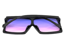 Oversized Classy Elegant Modern Rerto Shield Style SUNGLASSES Large Black Frame 7803