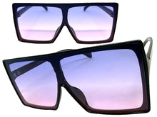 Oversized Classy Elegant Modern Rerto Shield Style SUNGLASSES Large Black Frame 7803