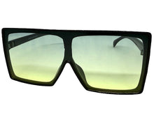 Oversized Classy Elegant Modern Rerto Shield Style SUNGLASSES Large Black Frame 7803