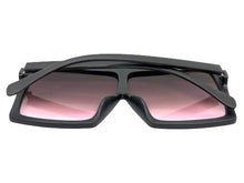 Oversized Classy Elegant Modern Rerto Shield Style SUNGLASSES Large Black Frame 7803