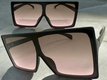 Oversized Classy Elegant Modern Rerto Shield Style SUNGLASSES Large Black Frame 7803