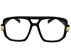 Classic Vintage Retro Hip Hop Rapper Style Clear Lens EYEGLASSES Square Black Frame 7818