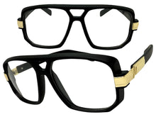 Classic Vintage Retro Hip Hop Rapper Style Clear Lens EYEGLASSES Square Black Frame 7818