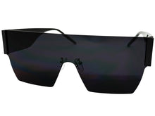 Oversized Exaggerated Modern Retro Shield Style SUNGLASSES Large Rimless Frame 2124
