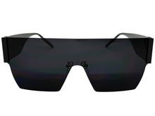Oversized Exaggerated Modern Retro Shield Style SUNGLASSES Large Rimless Frame 2124