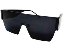 Oversized Exaggerated Modern Retro Shield Style SUNGLASSES Large Rimless Frame 2124