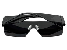 Oversized Exaggerated Modern Retro Shield Style SUNGLASSES Large Rimless Frame 2124