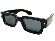 Classic Vintage Retro Style SUNGLASSES Thick Black Frame - Dark Lens 1379