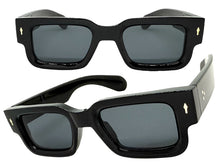 Classic Vintage Retro Style SUNGLASSES Thick Black Frame - Dark Lens 1379