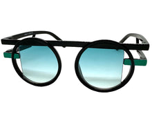 Classic Elegant 90's Modern Retro Style SUNGLASSES Round Black Frame 1249