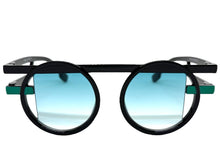 Classic Elegant 90's Modern Retro Style SUNGLASSES Round Black Frame 1249