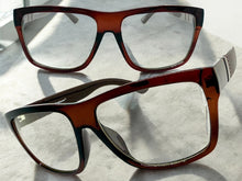 Classic Elegant Vintage Retro Style Clear Lens EYEGLASSES Square Brown Frame 1050