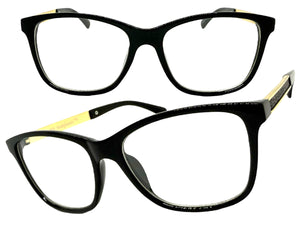 Classic Elegant Vintage Retro Style Clear Lens EYEGLASSES Square Black Frame 6265