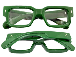 Classic Elegant Vintage Retro Style Clear Lens EYEGLASSES Thick Green Frame 1379