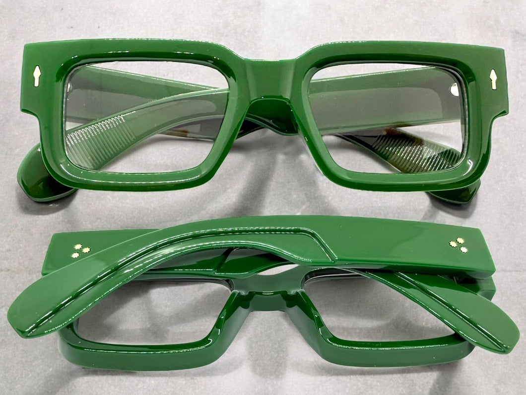 Classic Elegant Vintage Retro Style Clear Lens EYEGLASSES Thick Green Frame 1379