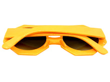 Oversized Exaggerated Vintage Retro Style SUNGLASSES Large Geometric Orange Frame 1335