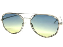 Oversized Exaggerated Vintage Retro Style SUNGLASSES Large Silver Frame 4201