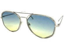 Oversized Exaggerated Vintage Retro Style SUNGLASSES Large Silver Frame 4201