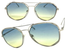 Oversized Exaggerated Vintage Retro Style SUNGLASSES Large Silver Frame 4201