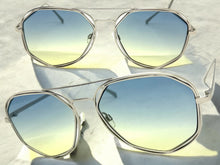 Oversized Exaggerated Vintage Retro Style SUNGLASSES Large Silver Frame 4201