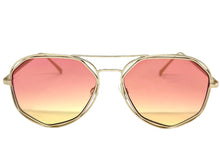 Oversized Exaggerated Vintage Retro Style SUNGLASSES Large Rose Gold Frame 4201
