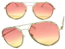 Oversized Exaggerated Vintage Retro Style SUNGLASSES Large Rose Gold Frame 4201