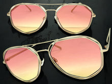 Oversized Exaggerated Vintage Retro Style SUNGLASSES Large Rose Gold Frame 4201