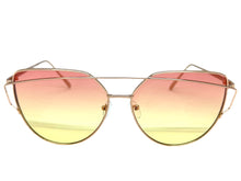 Classic Elegant Vintage Retro Style SUNGLASSES Large Rose Gold Frame Pink Lens 4159
