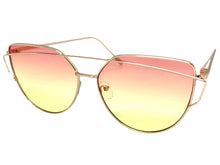 Classic Elegant Vintage Retro Style SUNGLASSES Large Rose Gold Frame Pink Lens 4159