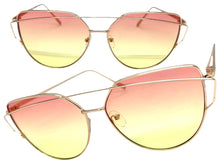 Classic Elegant Vintage Retro Style SUNGLASSES Large Rose Gold Frame Pink Lens 4159