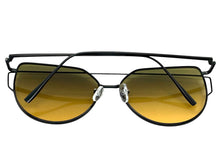 Classic Elegant Vintage Retro Style SUNGLASSES Large Black Frame Ombre Lens 4159