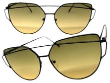 Classic Elegant Vintage Retro Style SUNGLASSES Large Black Frame Ombre Lens 4159