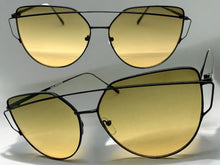 Classic Elegant Vintage Retro Style SUNGLASSES Large Black Frame Ombre Lens 4159