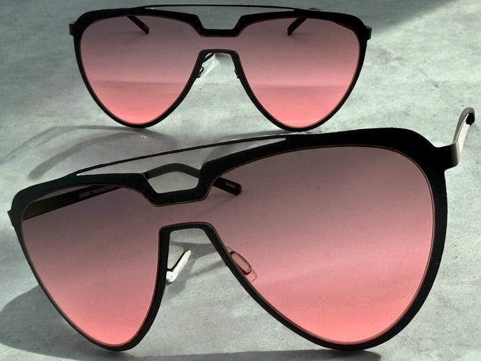 Oversized Vintage Retro Aviator Style SUNGLASSES Large Black Frame 4657