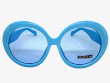 Oversized Exaggerated Vintage Retro Style SUNGLASSES X-Large Blue Frame 9240