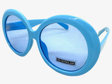 Oversized Exaggerated Vintage Retro Style SUNGLASSES X-Large Blue Frame 9240