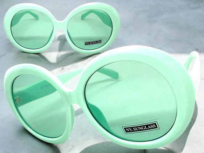 Oversized Exaggerated Vintage Retro Style SUNGLASSES X-Large Mint Frame 9240
