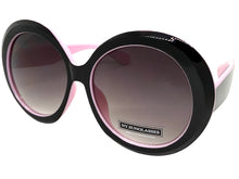 Oversized Exaggerated Vintage Retro Style SUNGLASSES X-Large Black & Pink Frame 9240