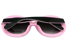 Oversized Exaggerated Vintage Retro Style SUNGLASSES X-Large Black & Pink Frame 9240
