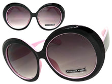Oversized Exaggerated Vintage Retro Style SUNGLASSES X-Large Black & Pink Frame 9240