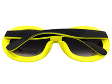 Oversized Exaggerated Vintage Retro Style SUNGLASSES X-Large Black & Yellow Frame 9240