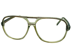 Classic TRUE Vintage Retro Aviator Style READING GLASSES READERS Clear Brown Frame Lens Strength +3.00