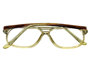 Classic TRUE Vintage Retro Aviator Style READING GLASSES READERS Clear Brown Frame Lens Strength +3.00