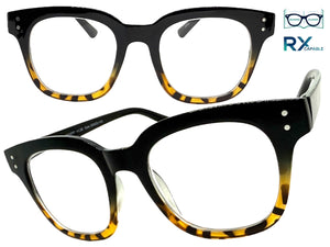 Classic Elegant Vintage Retro Style READING GLASSES READERS Black Frame - Lens Strength +1.50