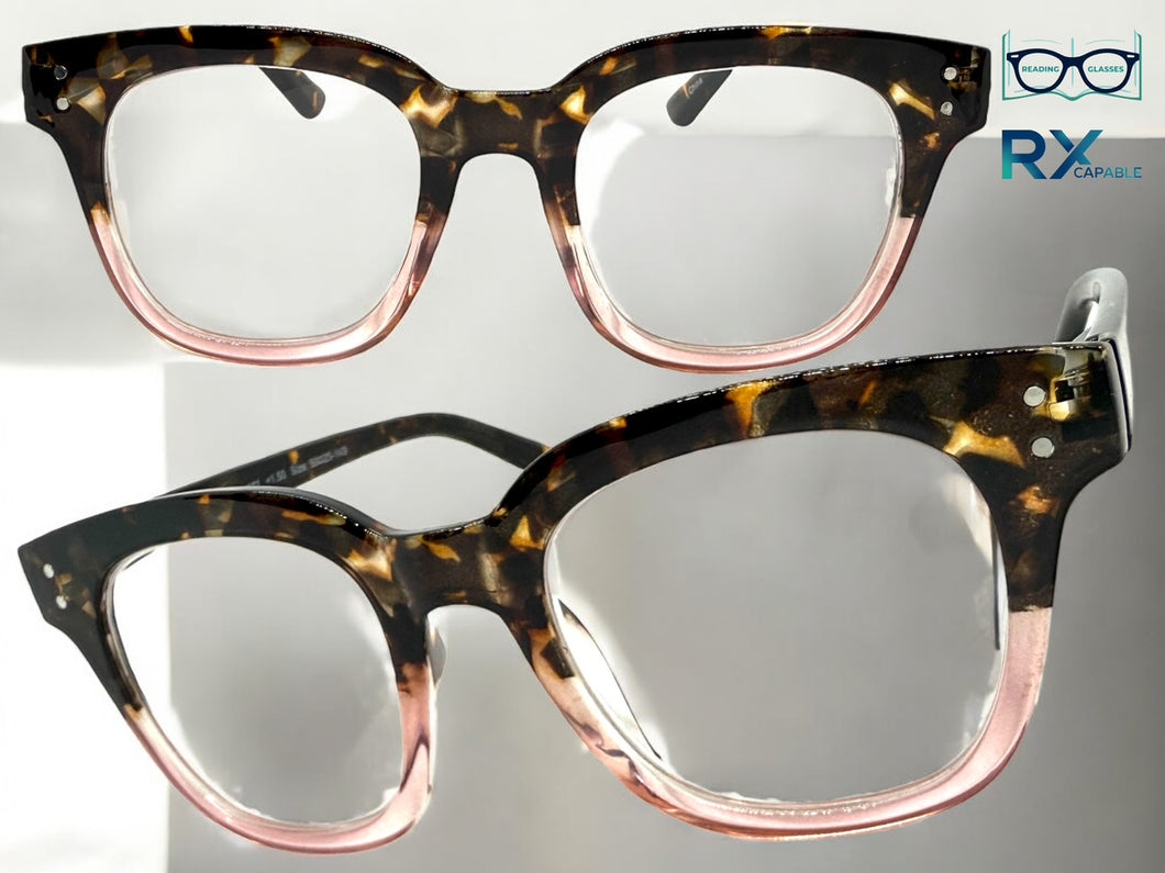 Classic Elegant Vintage Retro Style READING GLASSES READERS Tortoise Frame - Lens Strength +1.50